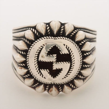 Gucci Interlocking G Silver Ring 18 (actual Size 18.5) Made In Italy