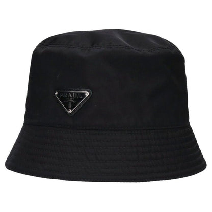 Prada 1hc137 Triangle Logo Plate Bucket Hat Men's S