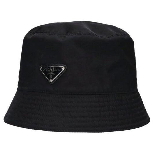Prada 1hc137 Triangle Logo Plate Bucket Hat Men's S