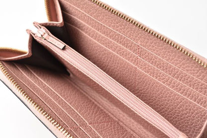 Unused Gucci Long Wallet Petite Marmont Leather Light Pink 449347