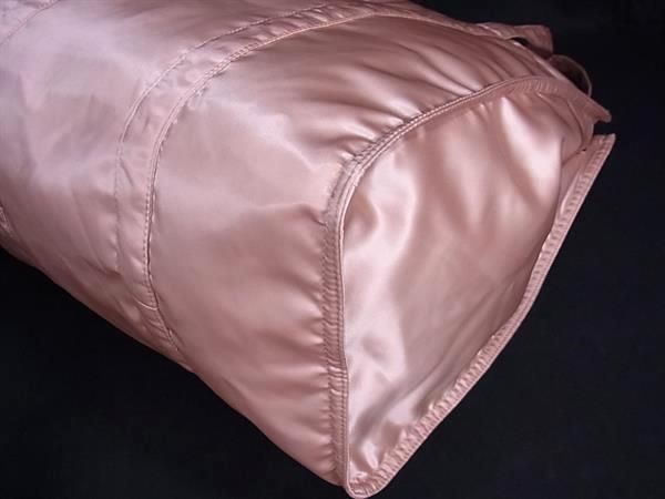 Fendi Bucket Shopping Bag Nylon Tote Women's Pink Beige Fp4609