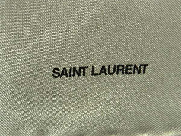 Saint Laurent 100% Silk Handkerchief Scarf For Women In White Fa1158