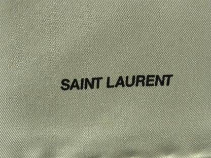 Saint Laurent 100% Silk Handkerchief Scarf For Women In White Fa1158