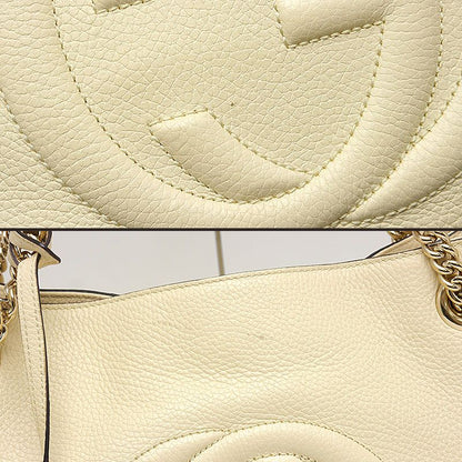 Gucci Soho Semi Shoulder Bag 536196 Leather Cream Fringe