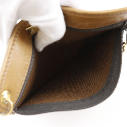 [dior] Christian Dior Honeycomb Pattern Vintage PVC Brown Ladies Shoulder Bag