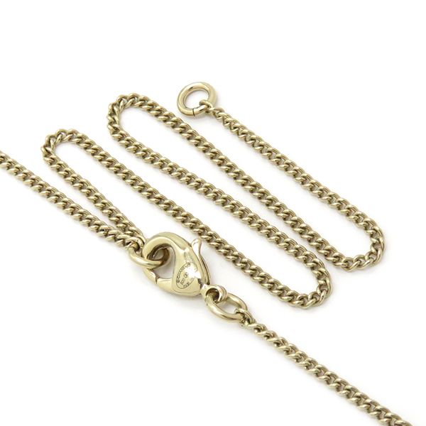 Chanel Necklace Coco Mark Swing Necklace GP Faux Pearl Colored Stone Blue X