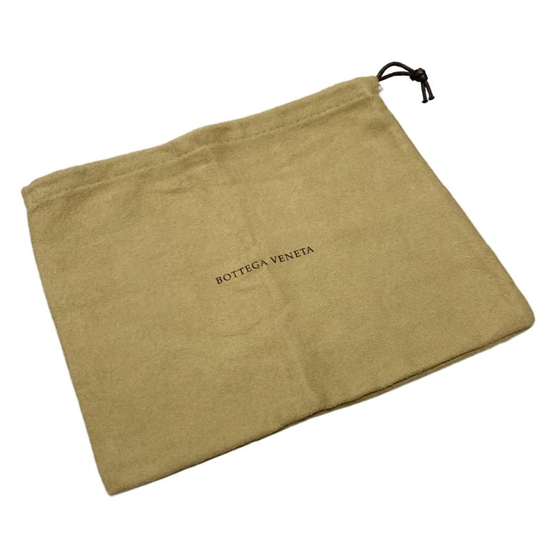 Bottega Veneta Intrecciato Black L-shaped Zipper Clutch Leather