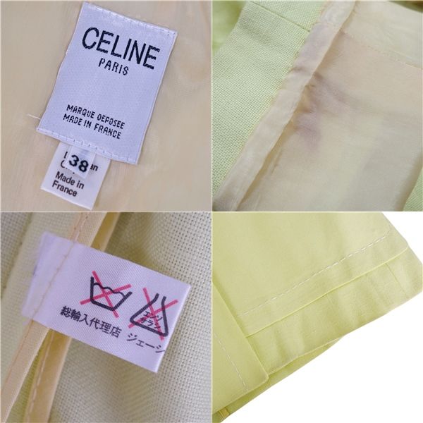 Vintage Celine Set-up Skirt Suit Gold Buttons