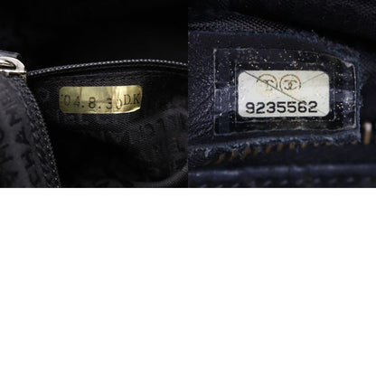 Chanel Camellia Chain Shoulder Suede Black Women's Tote Bag