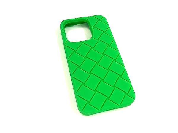 Bottega Veneta Intrecciato Rubber Iphone 16pro Phone Case In Green