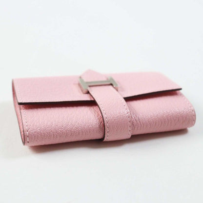 Hermes Bearn Rose Confetti Silver Hardware Chevre Misol 4-ring Key Case With Z