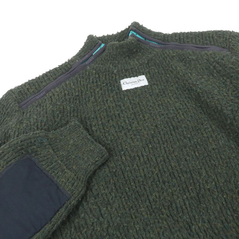 DIOR Homme 23SS 383m640at547 100% Wool Couture Casentino Elbow Patch Turtleneck