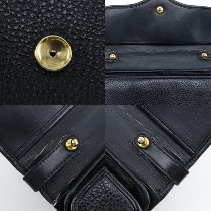 Dior Christian Dior CD Logo Vintage One Handle Calf Black Ladies Handbag