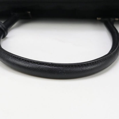 Prada Business Bag Va0702 Briefcase Nylon Saffiano Leather Men's