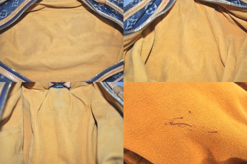 Louis Vuitton Monogram Denim Cabas Rayet GM Handbag M95336 Blue 2688n