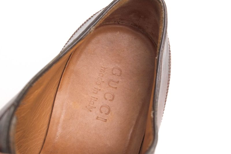 Gucci Shoes Business Shoes Business Men Leather Dark Brown 105863 Antique Dyed