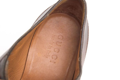 Gucci Shoes Business Shoes Business Men Leather Dark Brown 105863 Antique Dyed