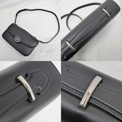 Gucci Clutch Bag Shoulder Bag Leather Black 739721 Shoulder Ladies