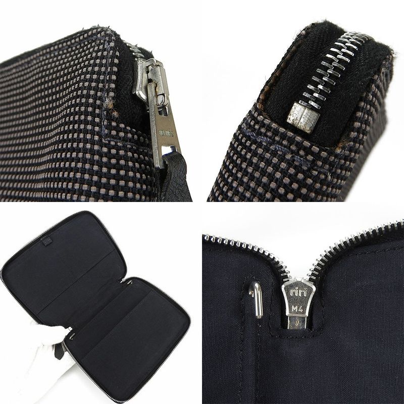 Hermes Handbook Cabas - Agenda Her Line Gray Canvas Men Women Leather Small