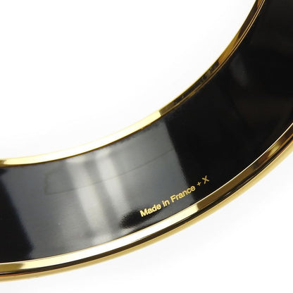 Hermes Bangle Emile GM Metal Cloisonne Light Blue Gold Hardware Logo Accessories