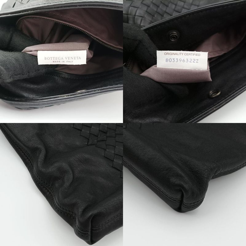 Bottega Veneta Intrecciato Black Lambskin B03396322z