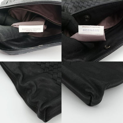 Bottega Veneta Intrecciato Black Lambskin B03396322z