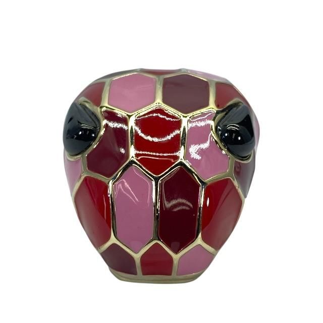 Bvlgari Bulgari Serpenti Bagcharm Clasp Snake Gold Pink Red GP