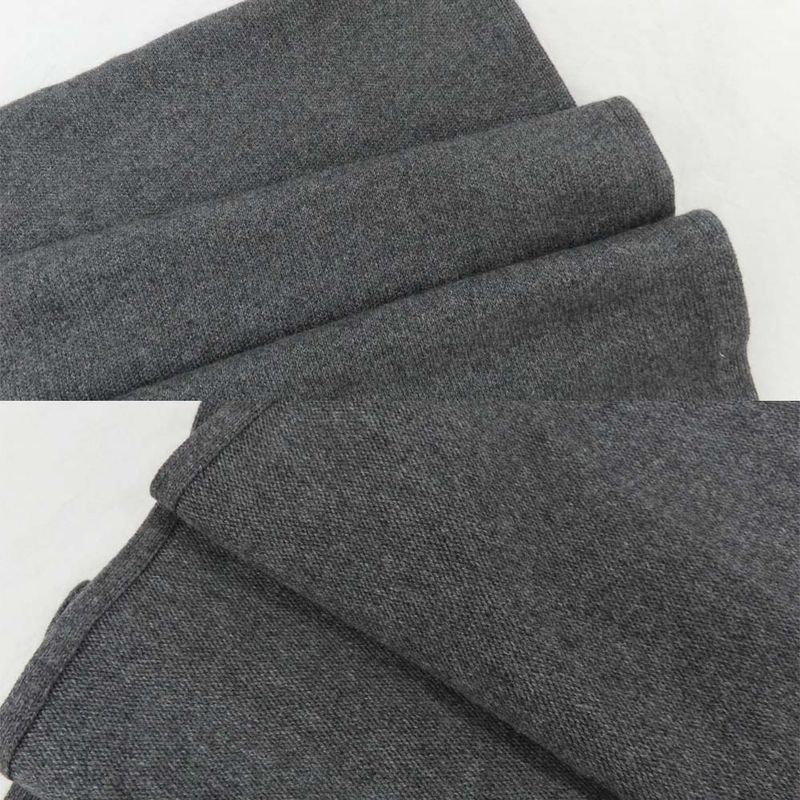 Chanel Shawl Aaa623 Gray-×black 2025 Cruises Cashmere Logo Simple