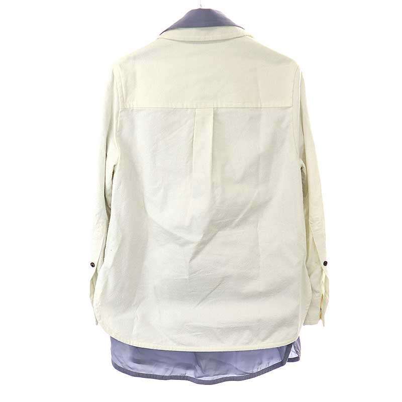 Bottega Veneta 23ss Double Layered Shirt White Purple 36 738507 V2sm0