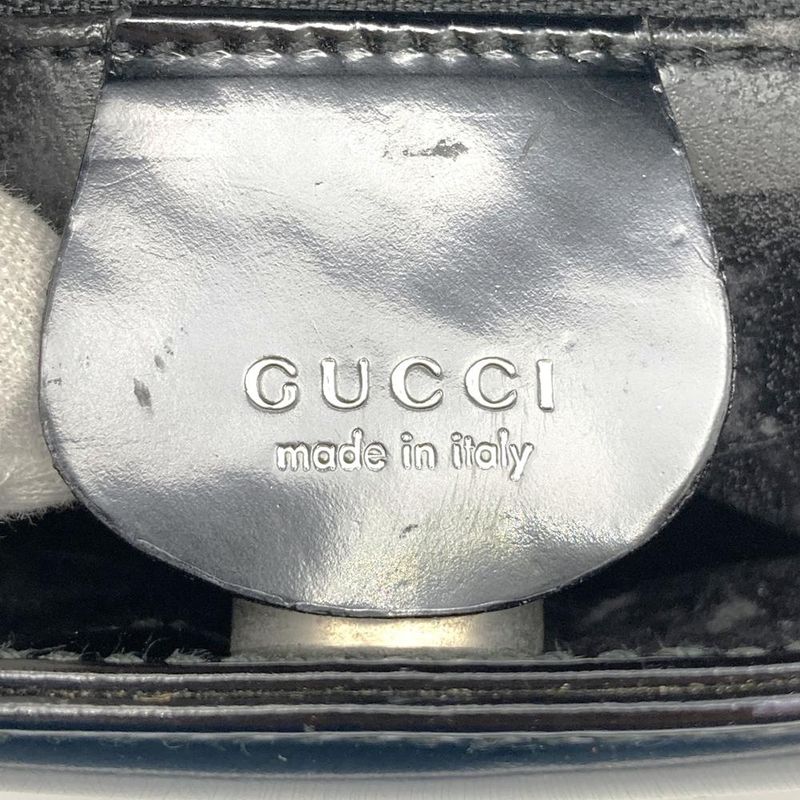 Gucci 000 1046 0506 Shoulder Bag One Shoulder Black Enamel Leather Women