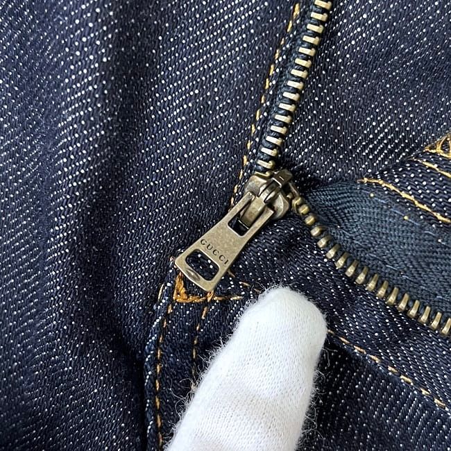 Gucci Denim Pants Navy Blue 338501 Excellent Condition 40 Denim Preowned