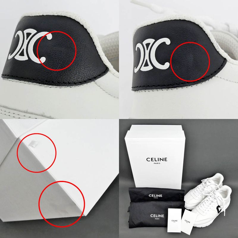 Celine Sneakers - White Black 35929 Size 39 Shoes Women's Women