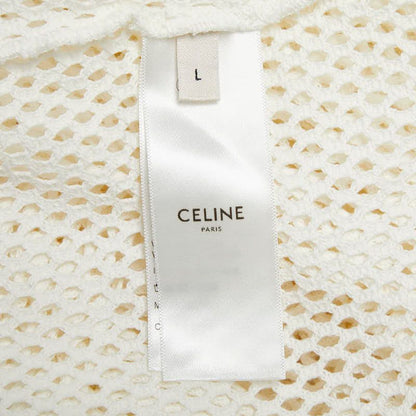 Celine 22SS Logo Mesh T-shirt Oversized Size: L 2x59a950p White Black Cotton