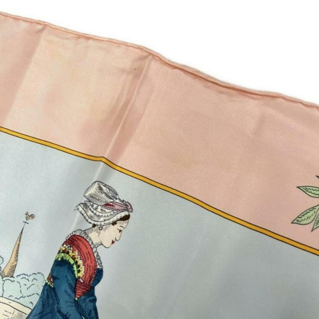 Hermes Scarf Carre 90 Blue Pink Multi COSTUMES DES DEPARTEMENTS