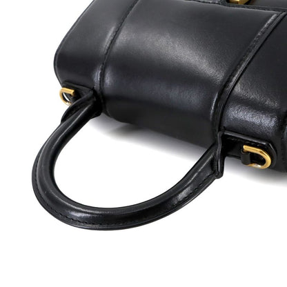 Balenciaga Hourglass XS 2way Hand Shoulder Bag Leather Black 592833 Hourglass