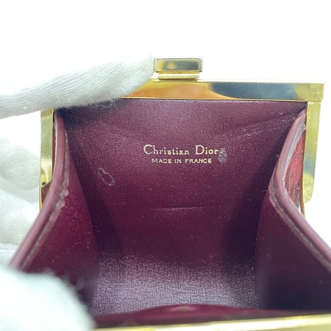 Christian Dior Wallet With Clasp Bordeaux Trotter Excellent Condition Jacquard