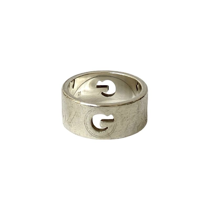 Gucci G Logo Cutout Ring Silver 925 No 19 Accessories 60302