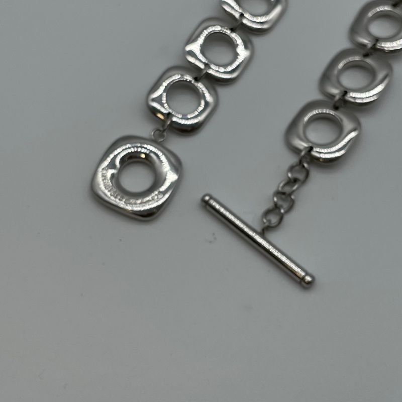 Tiffany Square Sv925 Double Wrapped Bracelet A25-2718