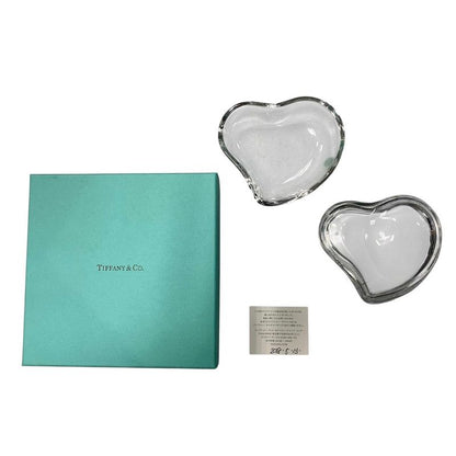 3181 Tiffany & Cotiffany & Co Elsa Peretti Heart Box Crystal Used Excellent