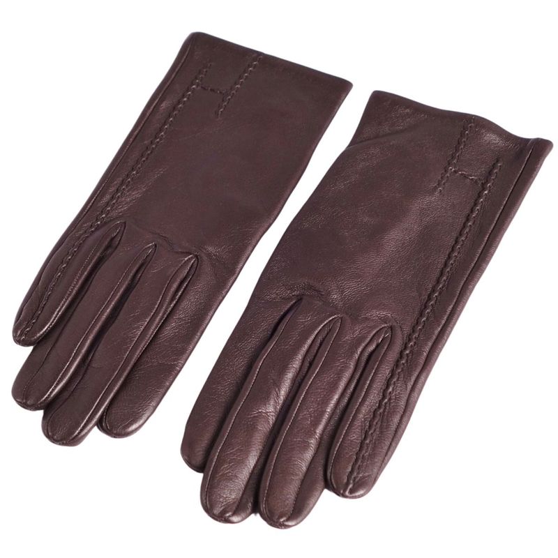 Hermes Gloves Lamb Leather H Logo Women