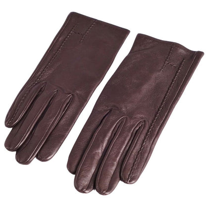 Hermes Gloves Lamb Leather H Logo Women