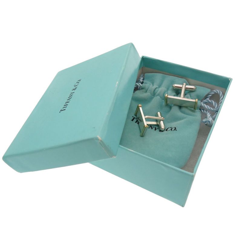 Tiffany & Co Cufflinks Silver 925 18K Yellow Gold 750 Accessories 0185 Tiffany