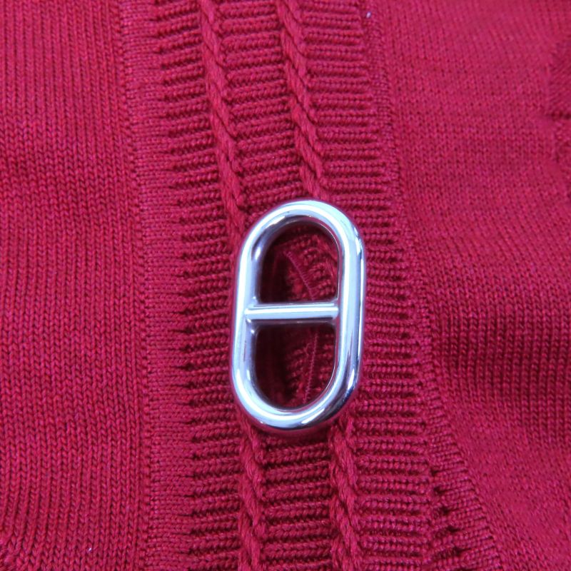 Hermes 2023 3e2706d3 Chaine D'ancre V-neck Long Sleeves Silk Cotton Cardigan