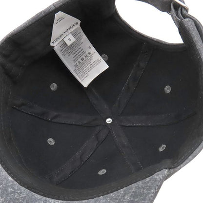 Bottega Veneta Cap Flannel Print Nubuckles Cles Leather Charcoal S Hat Dark