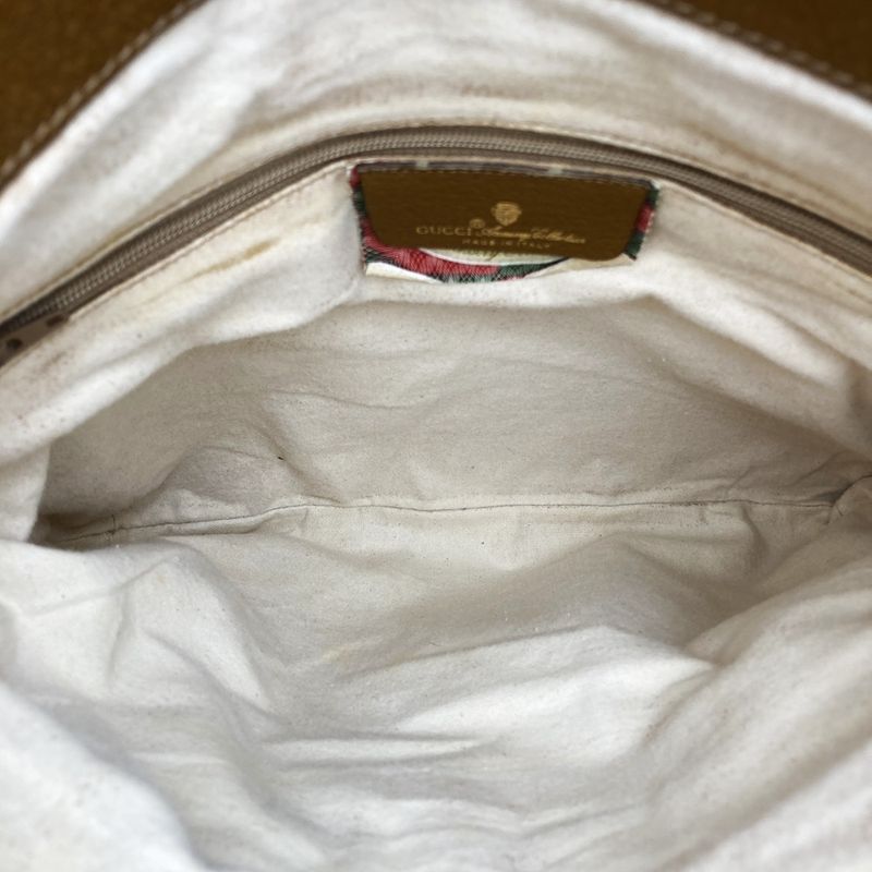 Gucci 89 02 075 Clutch Bag GG Supreme Canvas White Brown Ladies Men