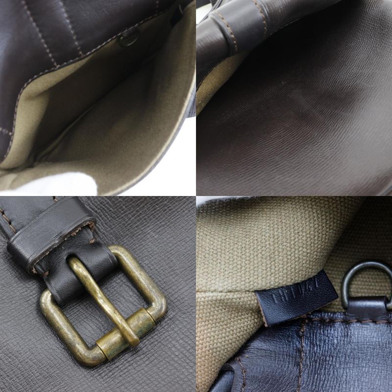 Louis Vuitton Iroquois Utah M92534 Leather Cafe Brown Th1047 Men's Shoulder Bag