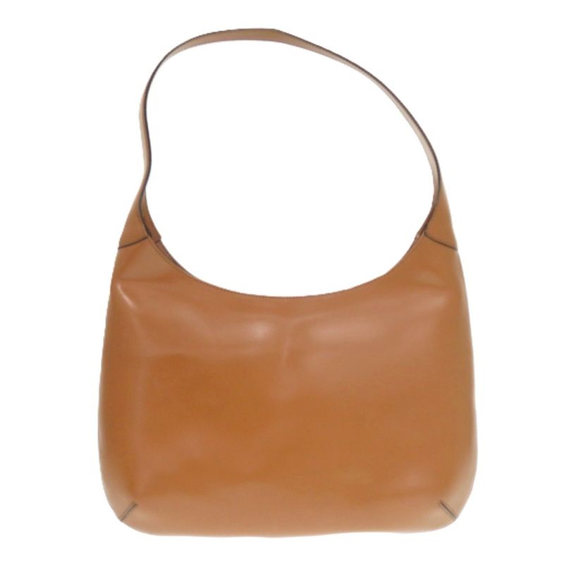 Celine Shape Push Leather Camel Shoulder Bag Brown 0441 Celine Women