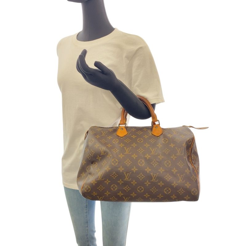 Louis Vuitton Monogram Speedy -35 Brown PVC M41524 Handbag Boston Bag Ladies