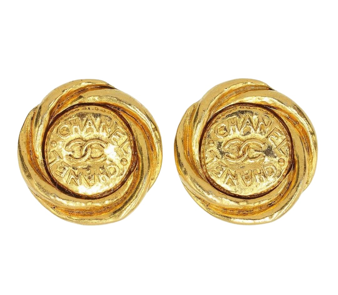 Chanel Coco Mark Logo Round Earring