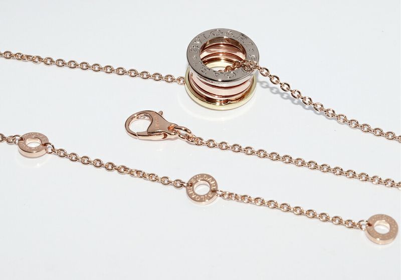 Bulgari Pendant Necklace 18K Yellow Gold 18K White Gold 18K Pink Gold Bzero1